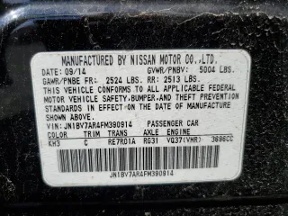 2015 Infiniti Q50 Premium with VIN JN1BV7AR4FM390914, listed as a Copart auction lot 50402405 with 142,605 mi miles and Salvage Title. Bid and sale history available at DreamBid. Image 14.
