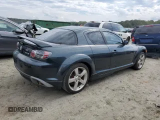 2004 Mazda RX-8 with VIN JM1FE17N040130675, listed as a Copart auction lot 72944474 with 143,744 mi miles and Clean Title. Bid and sale history available at carsss.com. Image 3.