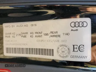 2017 Audi A4 Prestige with VIN WAUFNAF42HA074924, listed as a Copart auction lot 71803444 with 101,354 mi miles and Salvage Title. Bid and sale history available at carsss.com. Image 12.