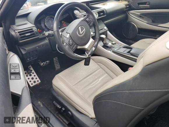 2015 Lexus RC 350 F Sport z VIN JTHHE5BC9F5005622, wystawiony jako Copart lot #55514135 z przebiegiem 84 164 mil mil oraz Szkoda całkowita • Salvage title. Historia ofert i sprzedaży dostępna na DreamBid. Obrazek 8.