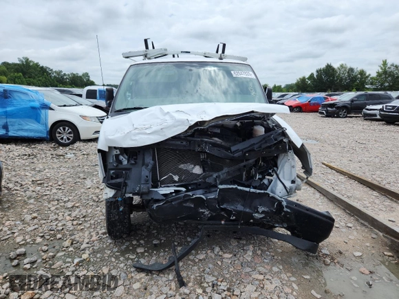 2023 Chevrolet Express Cargo with VIN 1GCWGAFP8P1113635, listed as a Copart auction lot 62947825 with 37,544 mi miles and Salvage title. Bid and sale history available at DreamBid. Image 5.