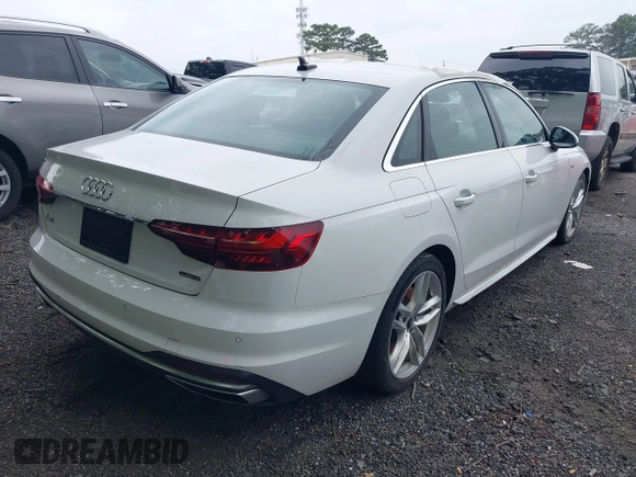 2023 Audi A4 S line Premium Plus with VIN WAUEAAF47PN001966, listed as a IAAI auction lot 42098099 with 47,131 mi miles and . Bid and sale history available at DreamBid. Image 4.