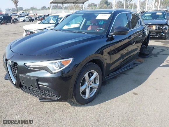2018 Alfa Romeo Stelvio with VIN ZASFAKAN4J7C25390, listed as a IAAI auction lot 41025967 with 44,516 mi miles. Bid and sale history available at carsss.com. Image 2.
