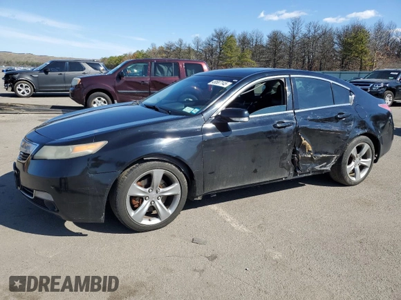 2012 Acura TL Tech Auto with VIN 19UUA8F56CA004666, listed as a Copart auction lot 49587145 with 207,109 mi miles and Salvage Title. Bid and sale history available at carsss.com. Image 1.