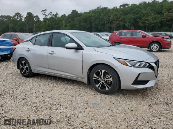 2021 Nissan Sentra SV with VIN 3N1AB8CV2MY261262, listed as a Copart auction lot 53751535 with 53,338 mi miles and Non Repairable. Bid and sale history available at DreamBid. Image 4.