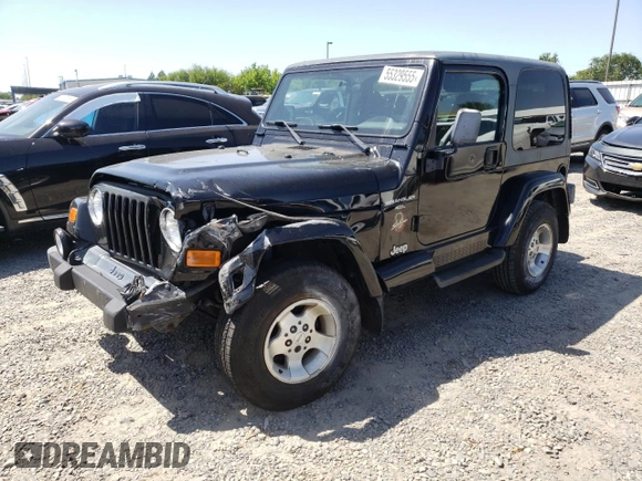 2000 Jeep Wrangler Sahara with VIN 1J4FA59S0YP759138, listed as a Copart auction lot 55329555 with 165,508 mi miles and Clean Title. Bid and sale history available at carsss.com. Image 1.