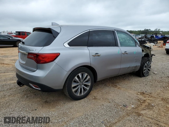 2016 Acura MDX w/Tech with VIN 5FRYD3H45GB015796, listed as a Copart auction lot 51220955 with 72,555 mi miles and Salvage Title. Bid and sale history available at carsss.com. Image 3.