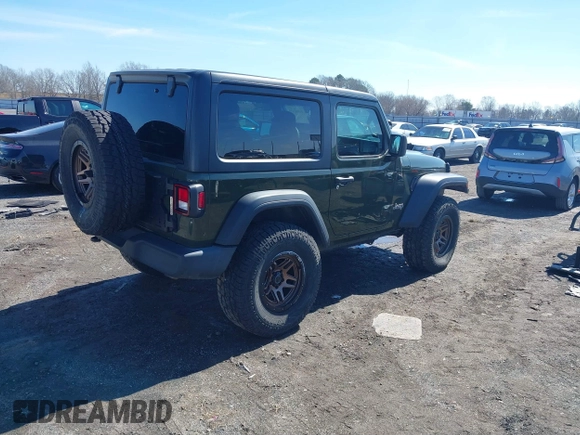 2021 Jeep Wrangler 80th Anniversary with VIN 1C4HJXAG4MW647038, listed as a IAAI auction lot 41580575 with 19,051 mi miles and . Bid and sale history available at DreamBid. Image 4.
