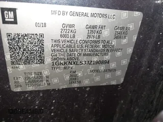 2018 GMC Acadia Denali with VIN 1GKKNXLS3JZ190894, listed as a IAAI auction lot 41312497 with 94,964 mi miles and . Bid and sale history available at DreamBid. Image 9.