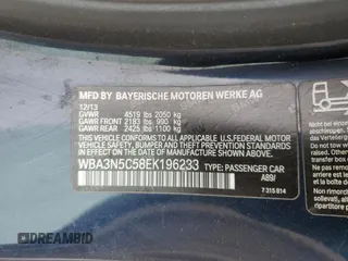 2014 BMW 4 Series 428i xDrive with VIN WBA3N5C58EK196233, listed as a Copart auction lot 58775715 with 131,340 mi miles and Salvage title. Bid and sale history available at DreamBid. Image 12.