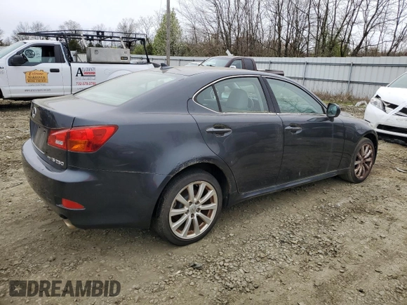 2007 Lexus IS 250 with VIN JTHCK262972018893, listed as a Copart auction lot 52823775 with 236,155 mi miles and Clean Title. Bid and sale history available at carsss.com. Image 3.