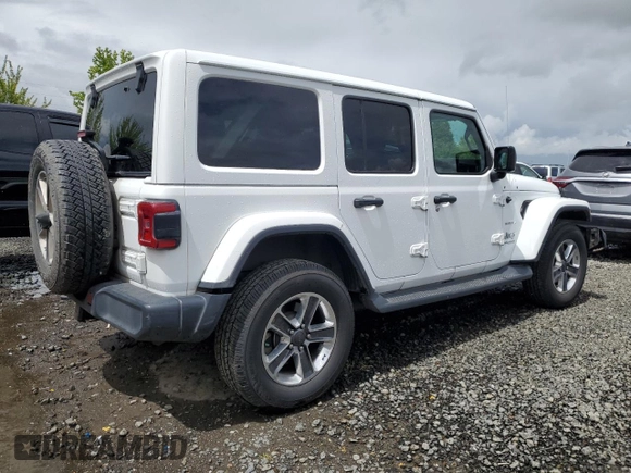 2020 Jeep Wrangler Unlimited Sahara with VIN 1C4HJXEG1LW197700, listed as a Copart auction lot 56539125 with 66,895 mi miles and Salvage title. Bid and sale history available at DreamBid. Image 3.
