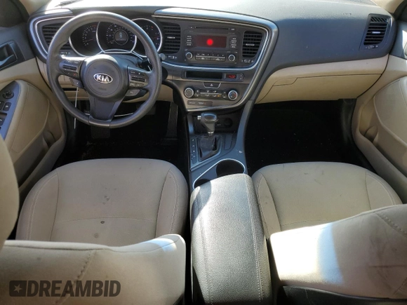 2014 Kia Optima LX with VIN 5XXGM4A72EG273906, listed as a Copart auction lot 50812355 with 104,004 mi miles and Salvage Title. Bid and sale history available at carsss.com. Image 8.