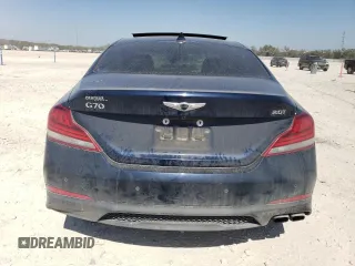 2019 Genesis G70 Advanced with VIN KMTG34LA0KU017086, listed as a Copart auction lot 47943445 with 87,692 mi miles and Salvage title. Bid and sale history available at DreamBid. Image 6.