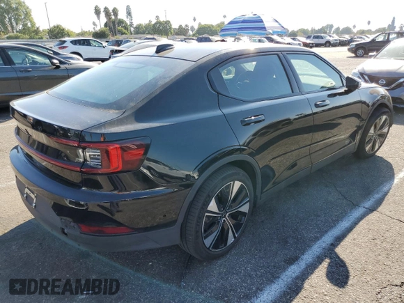 2023 Polestar 2 z VIN YSMEG3KA6PL162267, wystawiony jako Copart lot #72738494 z przebiegiem Nie podano mil oraz Szkoda całkowita • Salvage title. Historia ofert i sprzedaży dostępna na DreamBid. Obrazek 3.