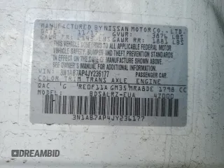 2018 Nissan Sentra SR with VIN 3N1AB7AP4JY236177, listed as a Copart auction lot 55606275 with 91,772 mi miles and Salvage Title. Bid and sale history available at DreamBid. Image 13.