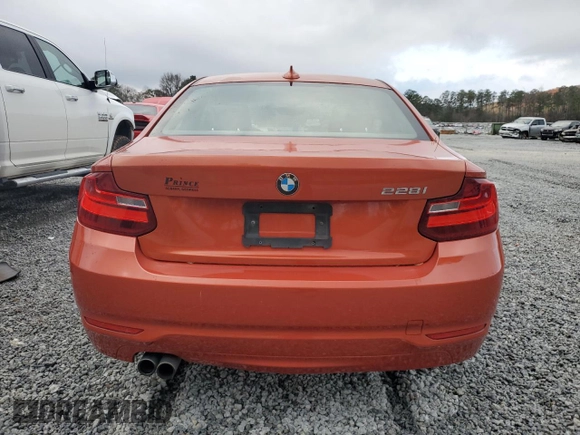 2015 BMW 2 Series 228i with VIN WBA1F5C57FV256605, listed as a Copart auction lot 44192755 with 155,473 mi miles and Clean Title. Bid and sale history available at carsss.com. Image 6.