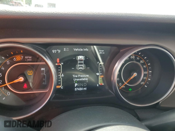 2018 Jeep Wrangler Unlimited Sport S с VIN 1C4HJXDN1JW324720, выставлен на аукционе Copart как лот 64615085 с пробегом 57 434 миль миль и Чистый • Clean title. История ставок и продаж доступна на DreamBid. Изображение 9.