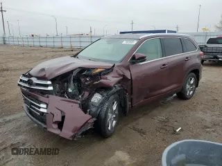 2018 Toyota Highlander Limited z VIN 5TDDZRFH4JS875072, wystawiony jako Copart lot #79820904 z przebiegiem Nie podano mil oraz Szkoda całkowita • Salvage title. Historia ofert i sprzedaży dostępna na DreamBid. Obrazek 1.
