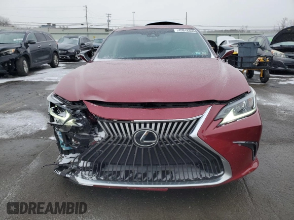 2019 Lexus ES 350 with VIN 58ABZ1B1XKU019424, listed as a Copart auction lot 45918355 with 86,921 mi miles and Salvage Title. Bid and sale history available at DreamBid. Image 5.