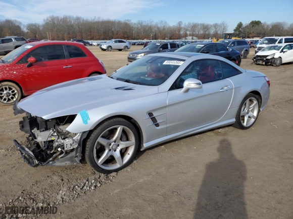 2014 Mercedes-Benz SL-Class SL 550 with VIN WDDJK7DA9EF029761, listed as a Copart auction lot 89046395 with 57,204 mi miles and Salvage Title. Bid and sale history available at carsss.com. Image 1.