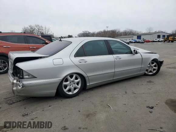 2004 Mercedes-Benz S-Class 4.3L with VIN WDBNG83J34A393060, listed as a Copart auction lot 44951755 with 0 mi miles and Salvage Title. Bid and sale history available at carsss.com. Image 3.