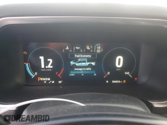 2023 Ford F-150 Raptor with VIN 1FTFW1RG0PFA14051, listed as a Copart auction lot 47072795 with 35,467 mi miles and Salvage Title. Bid and sale history available at DreamBid. Image 9.