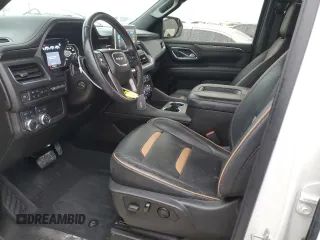 2021 GMC Yukon AT4 with VIN 1GKS2CKD1MR287374, listed as a Copart auction lot 44615715 with 57,552 mi miles and Salvage Title. Bid and sale history available at carsss.com. Image 7.