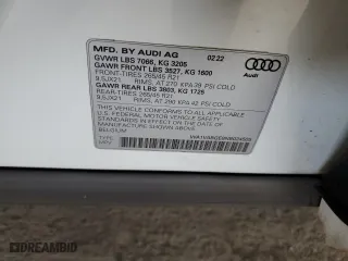 2022 Audi e-tron Chronos with VIN WA1VABGE8NB024505, listed as a Copart auction lot 47444995 with 45,476 mi miles and Salvage Title. Bid and sale history available at carsss.com. Image 13.