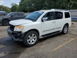 2011 Nissan Armada SV z VIN 5N1BA0ND7BN611338, wystawiony jako Copart lot #57069135 z przebiegiem 183 444 mil mil oraz Szkoda całkowita • Salvage title. Historia ofert i sprzedaży dostępna na DreamBid. Obrazek 1.