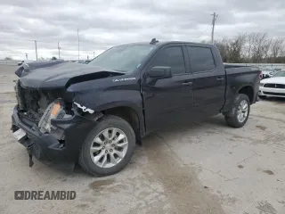 2022 Chevrolet Silverado 1500 Custom with VIN 3GCPDBEK7NG629749, listed as a Copart auction lot 49443735 with 0 mi miles and Salvage Title. Bid and sale history available at carsss.com. Image 1.