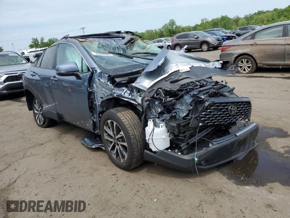 2023 Toyota Corolla Cross XLE with VIN 7MUDAABG4PV070998, listed as a Copart auction lot 56869585 with Not provided miles and Non repairable. Bid and sale history available at DreamBid. Image 4.