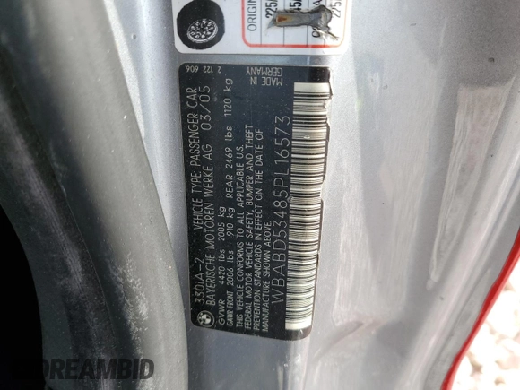 2005 BMW 3 Series 330Ci with VIN WBABD53485PL16573, listed as a Copart auction lot 82668044 with 136,567 mi miles and Salvage Title. Bid and sale history available at carsss.com. Image 14.