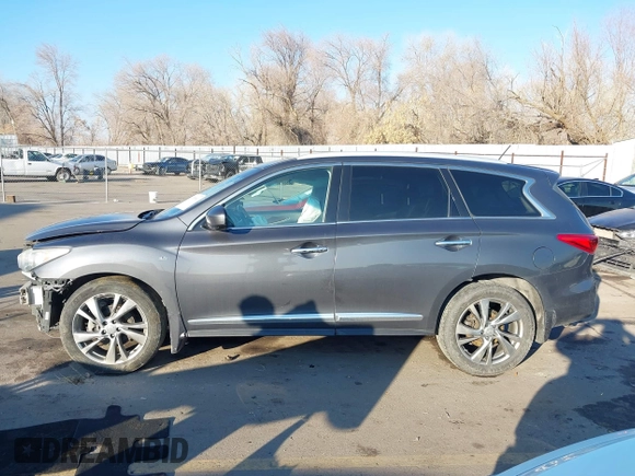 2014 Infiniti QX60 with VIN 5N1AL0MM5EC543581, listed as a IAAI auction lot 41336591 with 116,271 mi miles and . Bid and sale history available at DreamBid. Image 14.