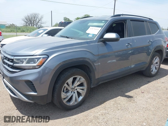 2022 Volkswagen Atlas SE with VIN 1V2WR2CA1NC514072, listed as a IAAI auction lot 42071153 with 53,879 mi miles and . Bid and sale history available at DreamBid. Image 2.