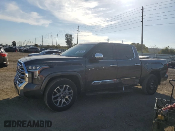 2022 Toyota Tundra 2WD 1794 Edition with VIN 5TFMA5AB2NX005596, listed as a Copart auction lot 37851473 with 12,257 mi miles. Bid and sale history available at carsss.com. Image 1.