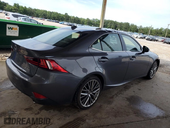 2014 Lexus IS 250 with VIN JTHBF1D23E5011284, listed as a Copart auction lot 61499345 with 76,494 mi miles and Salvage title. Bid and sale history available at DreamBid. Image 3.