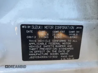 2013 Suzuki SX4 LE with VIN JS2YC5A30D6101502, listed as a Copart auction lot 77066564 with 96,626 mi miles and Salvage Title. Bid and sale history available at carsss.com. Image 15.