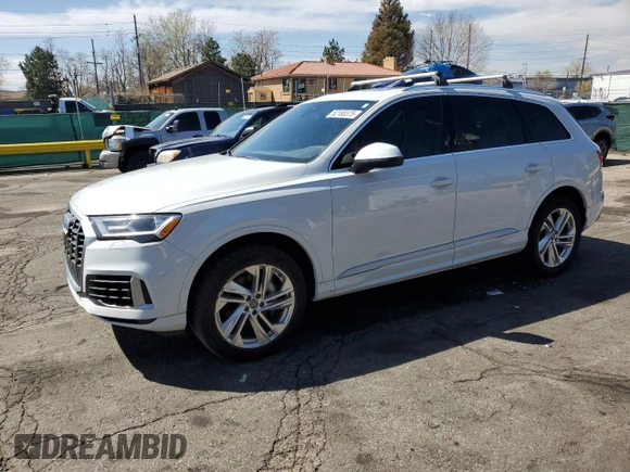 2020 Audi Q7 Premium z VIN WA1AXAF70LD010822, wystawiony jako Copart lot #52180375 z przebiegiem 55 775 mil mil oraz Szkoda całkowita • Salvage title. Historia ofert i sprzedaży dostępna na DreamBid. Obrazek 1.