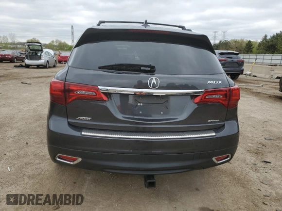 2016 Acura MDX Advance with VIN 5FRYD4H98GB014983, listed as a Copart auction lot 55525135 with 120,221 mi miles and Salvage title. Bid and sale history available at DreamBid. Image 6.