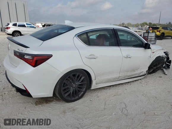 2020 Acura ILX w/Premium/A-SPEC Pkg with VIN 19UDE2F80LA004447, listed as a Copart auction lot 48059815 with 79,542 mi miles and Salvage Title. Bid and sale history available at carsss.com. Image 3.