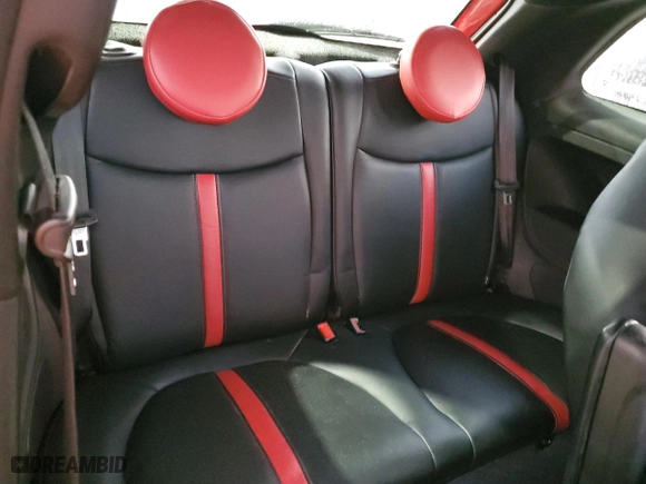 2015 FIAT 500 Abarth with VIN 3C3CFFFH7FT502497, listed as a Copart auction lot 42500215 with 23,992 mi miles and Salvage Title. Bid and sale history available at carsss.com. Image 10.
