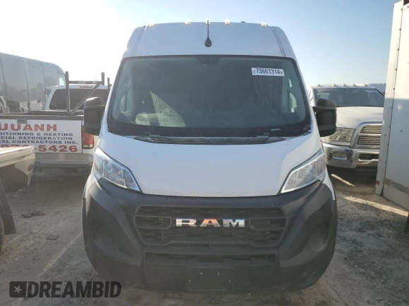 2023 Ram ProMaster Cargo with VIN 3C6LRVBG7PE557894, listed as a Copart auction lot 73661314 with 37,663 mi miles and Salvage Title. Bid and sale history available at carsss.com. Image 5.