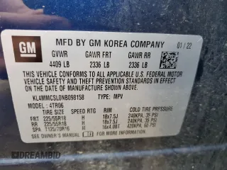 2022 Buick Encore GX Preferred z VIN KL4MMCSL0NB098158, wystawiony jako Copart lot #56724195 z przebiegiem 68 009 mil mil oraz Szkoda całkowita • Salvage title. Historia ofert i sprzedaży dostępna na DreamBid. Obrazek 14.
