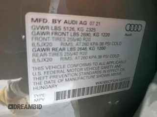 2022 Audi Q3 S line Premium Plus with VIN WA1EECF32N1007232, listed as a Copart auction lot 48738675 with 13,236 mi miles and Salvage Title. Bid and sale history available at carsss.com. Image 13.