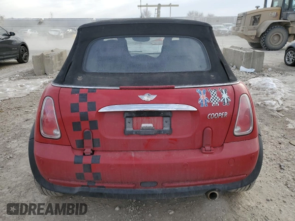 2008 MINI Convertible with VIN WMWRF33588TG17946, listed as a Copart auction lot 41875965 with 58,741 mi miles and Salvage title. Bid and sale history available at DreamBid. Image 6.
