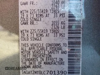 2020 Nissan Rogue SL z VIN 5N1AT2MT0LC701390, wystawiony jako Copart lot #54193585 z przebiegiem 40 264 mil mil oraz Nie do naprawy • Non repairable. Historia ofert i sprzedaży dostępna na DreamBid. Obrazek 13.