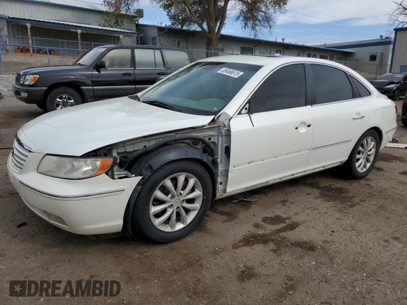 2006 Hyundai Azera SE with VIN KMHFC46F66A056611, listed as a Copart auction lot 55468615 with 138,582 mi miles and Salvage title. Bid and sale history available at DreamBid. Image 1.