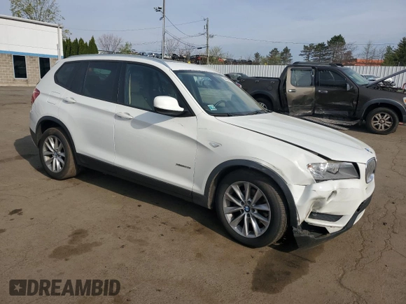 2013 BMW X3 xDrive28i with VIN 5UXWX9C5XD0A20457, listed as a Copart auction lot 54404445 with 126,295 mi miles and Salvage Title. Bid and sale history available at DreamBid. Image 4.