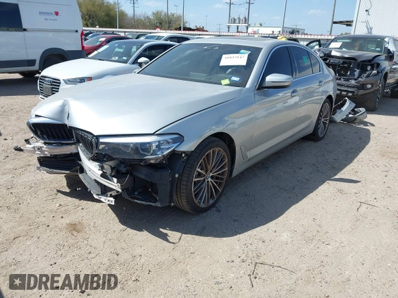 2020 BMW 5 Series 530i with VIN WBAJR3C09LWW65629, listed as a IAAI auction lot 41827147 with 24,324 mi miles and . Bid and sale history available at DreamBid. Image 2.